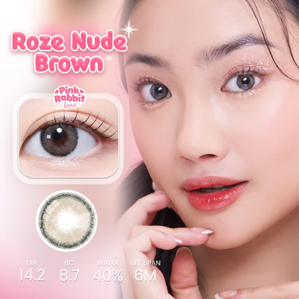 PINKRABBIT SOFTLENS ROZE NUDE BROWN - Normal, Minus 0.5 S/D 10.00 (1PCS/Sebelah) - Image 5